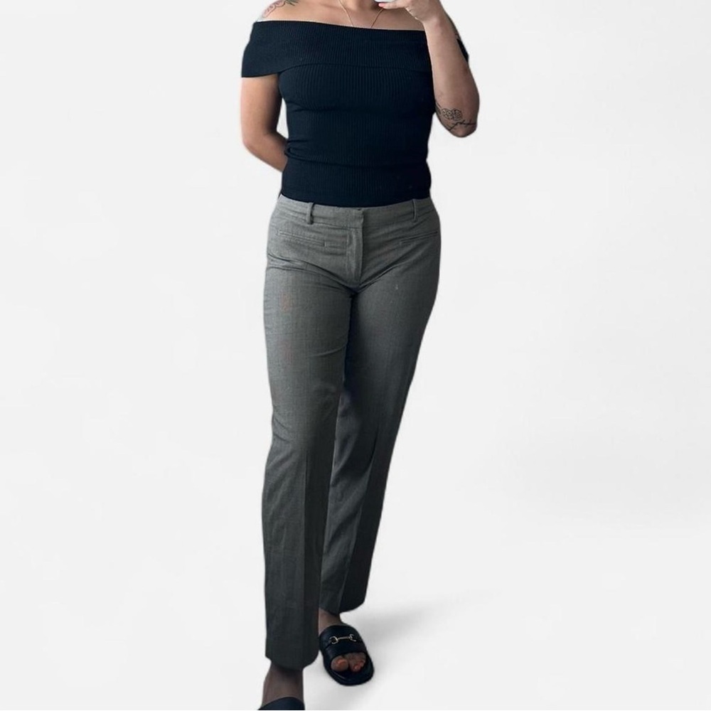 GAP Gray low rise slimmed cropped pants